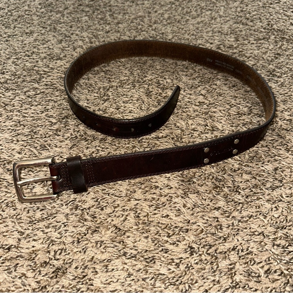 Columbia Dark Brown Leather Belt